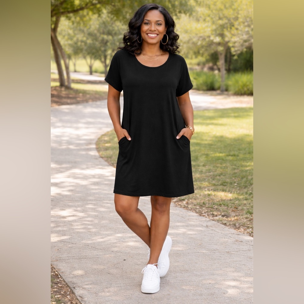 Plus Size V Neck Short Sleeve Dress Various